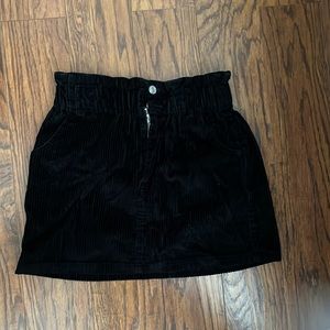 Black velvet skirt